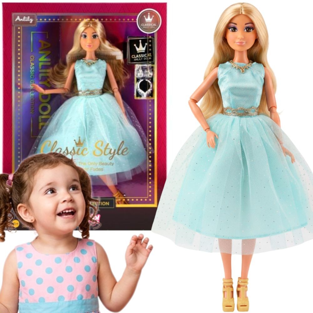 Woopie Royal Lily Doll 30 cm in Turquoise Ball Gown