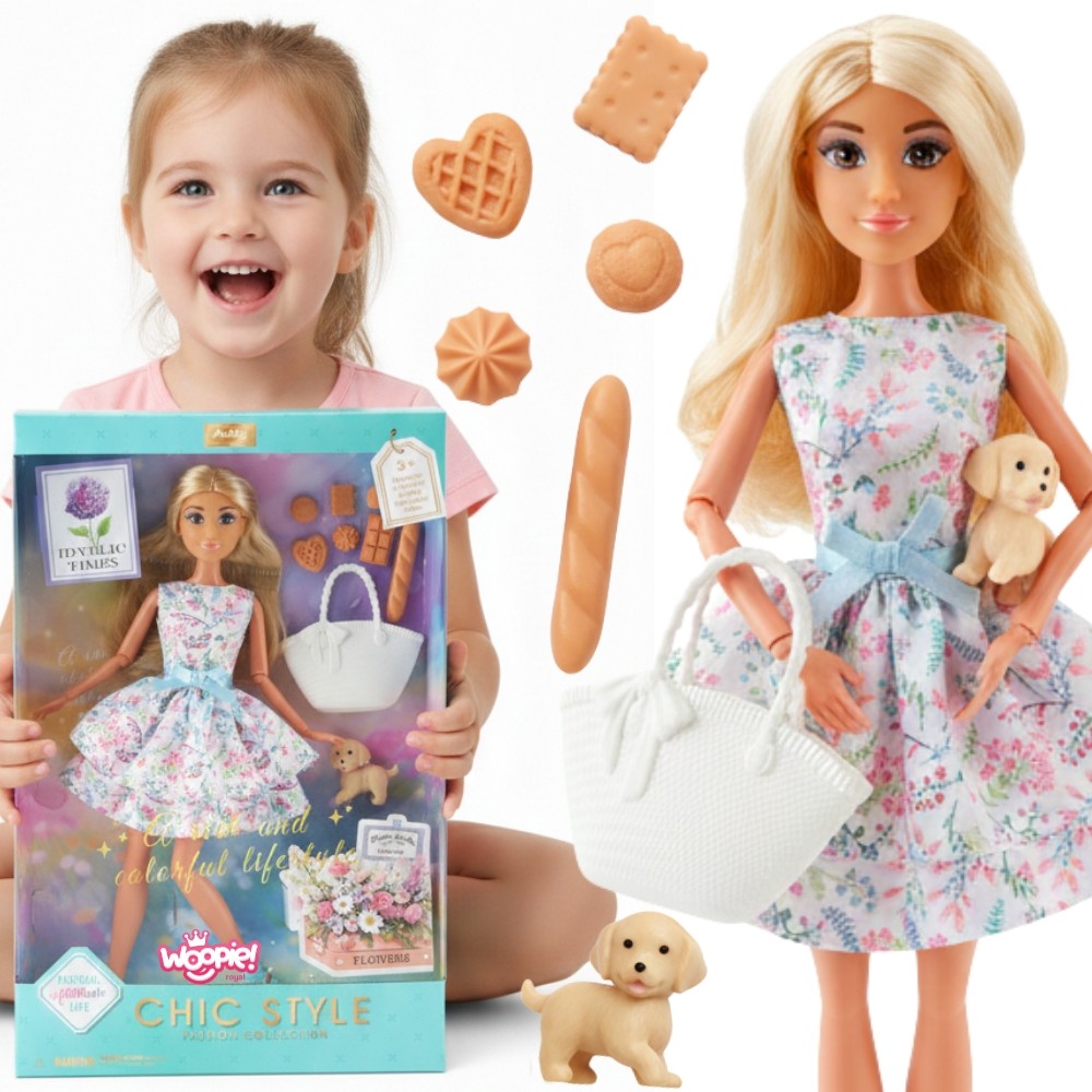 Woopie Royal lelle Lily 30 cm – pavasara pikniks ar sunīti