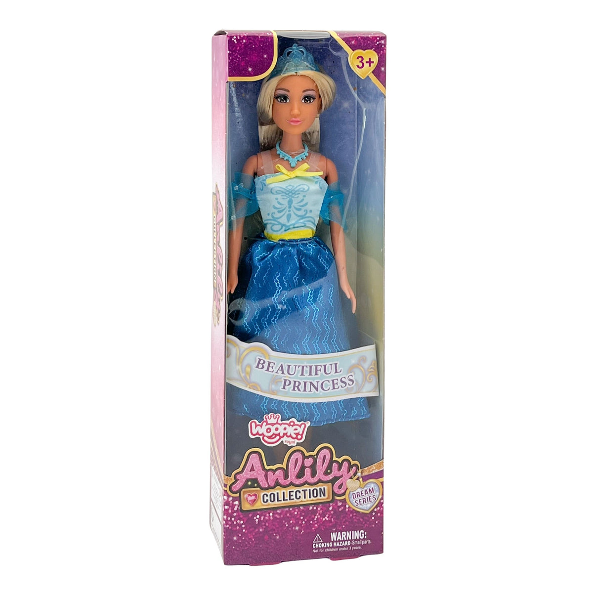 Woopie Royal Lily princess in blue – necklace and long blonde hair