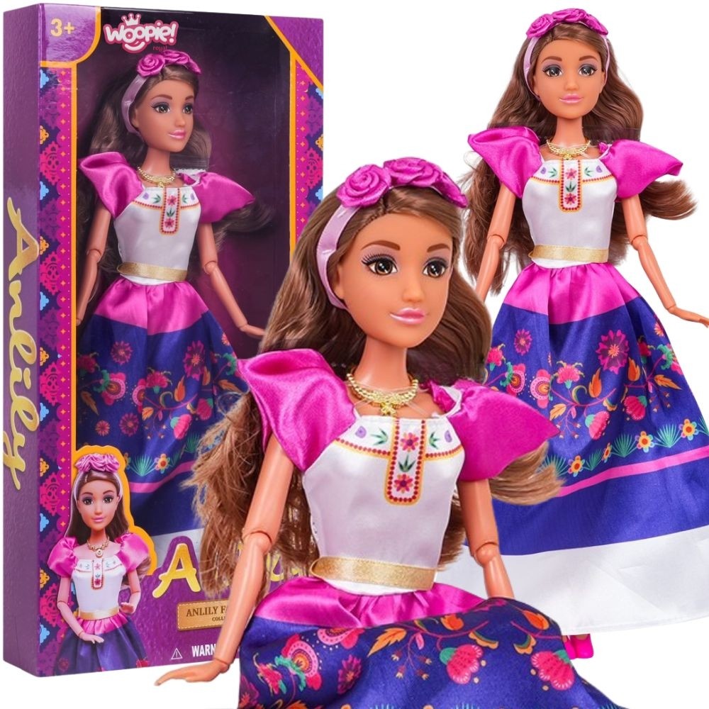 Woopie Royal Lily Doll in Mexican Folk Dress, 30 cm