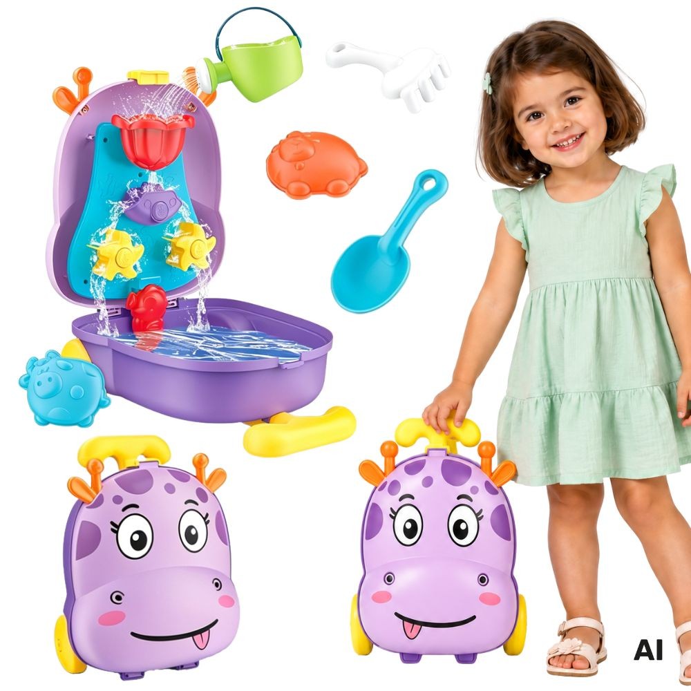 Woopie Deer Sand and Water Play Set in a Suitcase