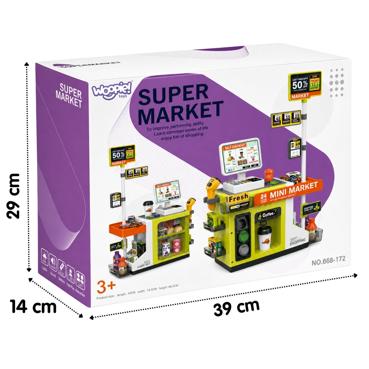 Woopie Mini Market Express – groceries on shelves