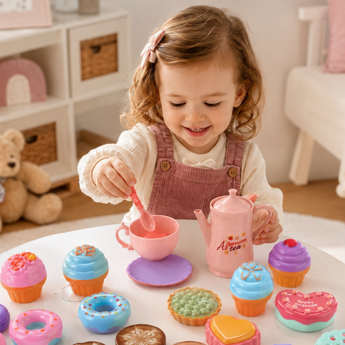 Woopie tea set shopping basket – basket with handle