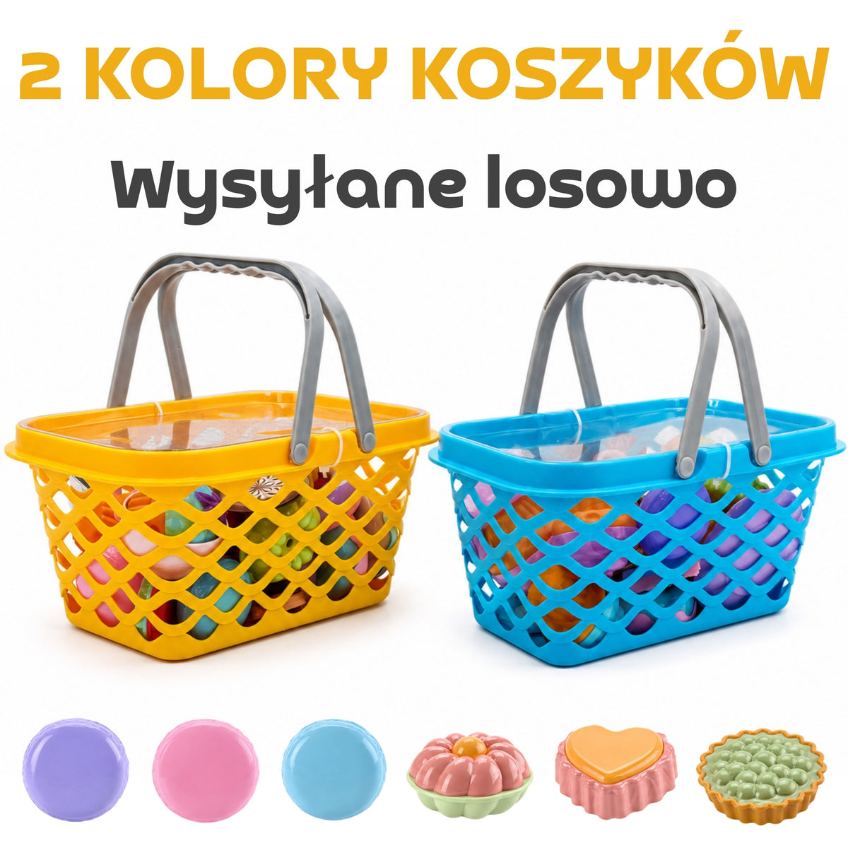 Woopie tea set shopping basket – cakes and macarons
