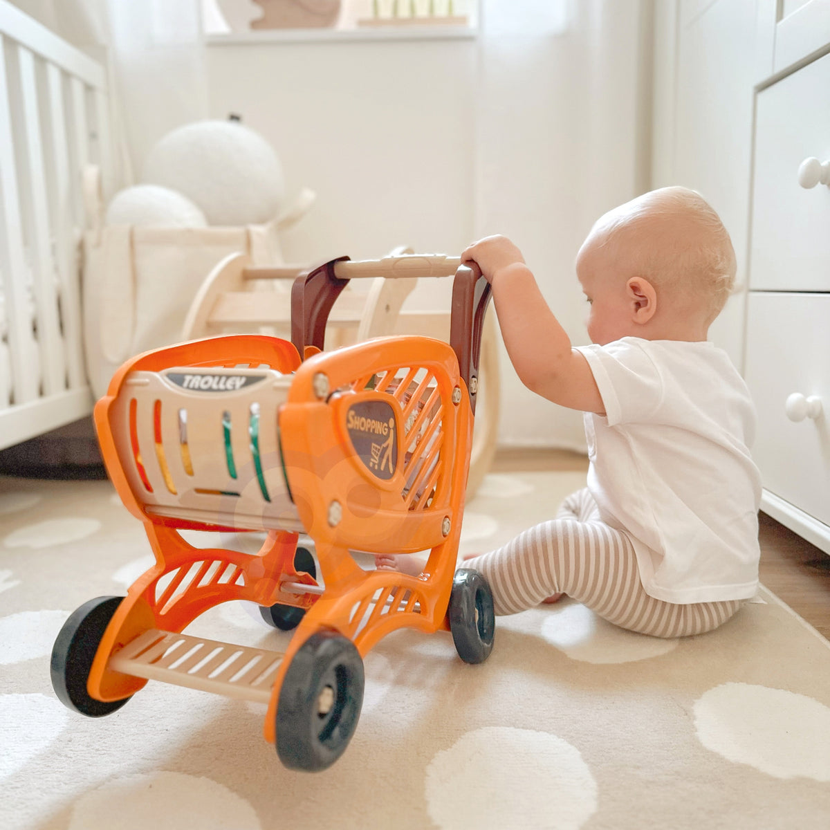 Woopie kids' shopping cart – cart full of groceries