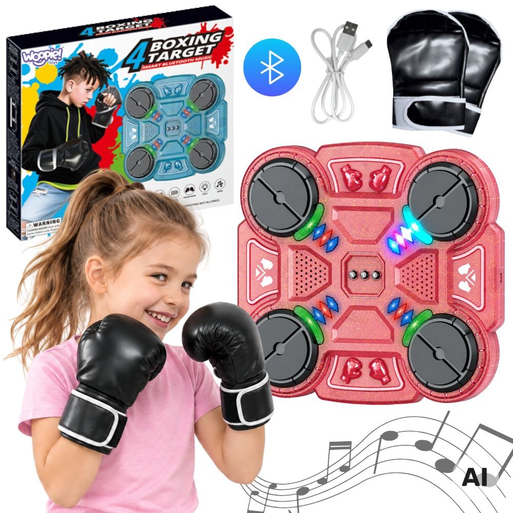 Woopie Smart Bluetooth Music Boxing Target, Pink