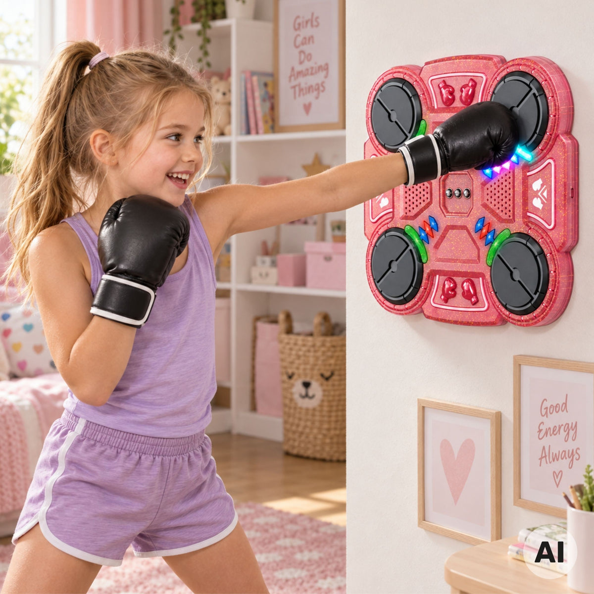 Woopie smart boxing target pink – boxing target on wall