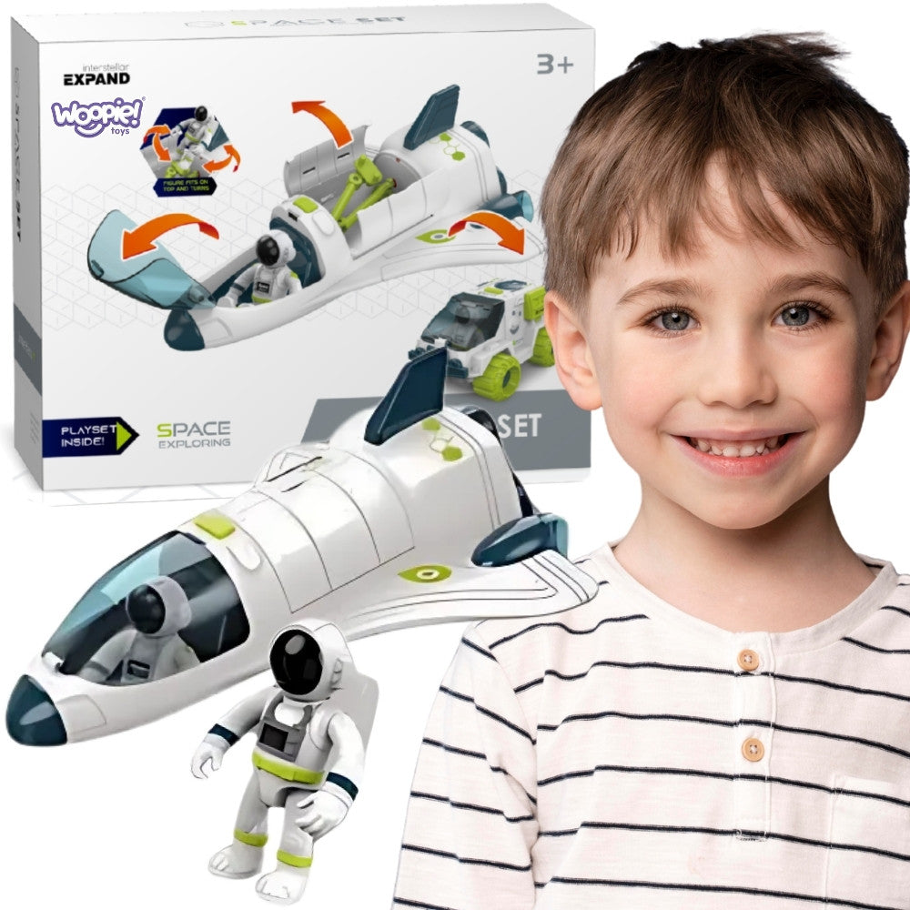 Woopie kosmosa kuģis un visurgājējs ar 2 astronautiem