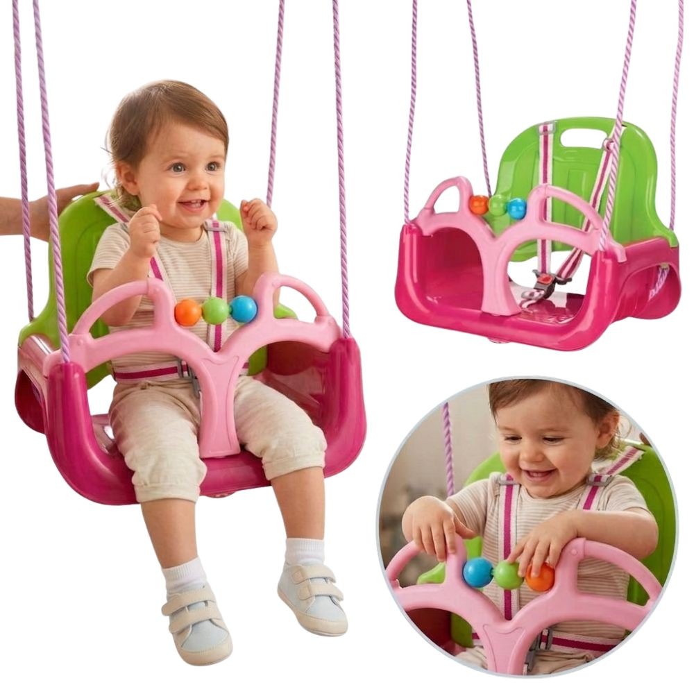 Woopie 3-in-1 Baby to Kids Swing, Pink for kids