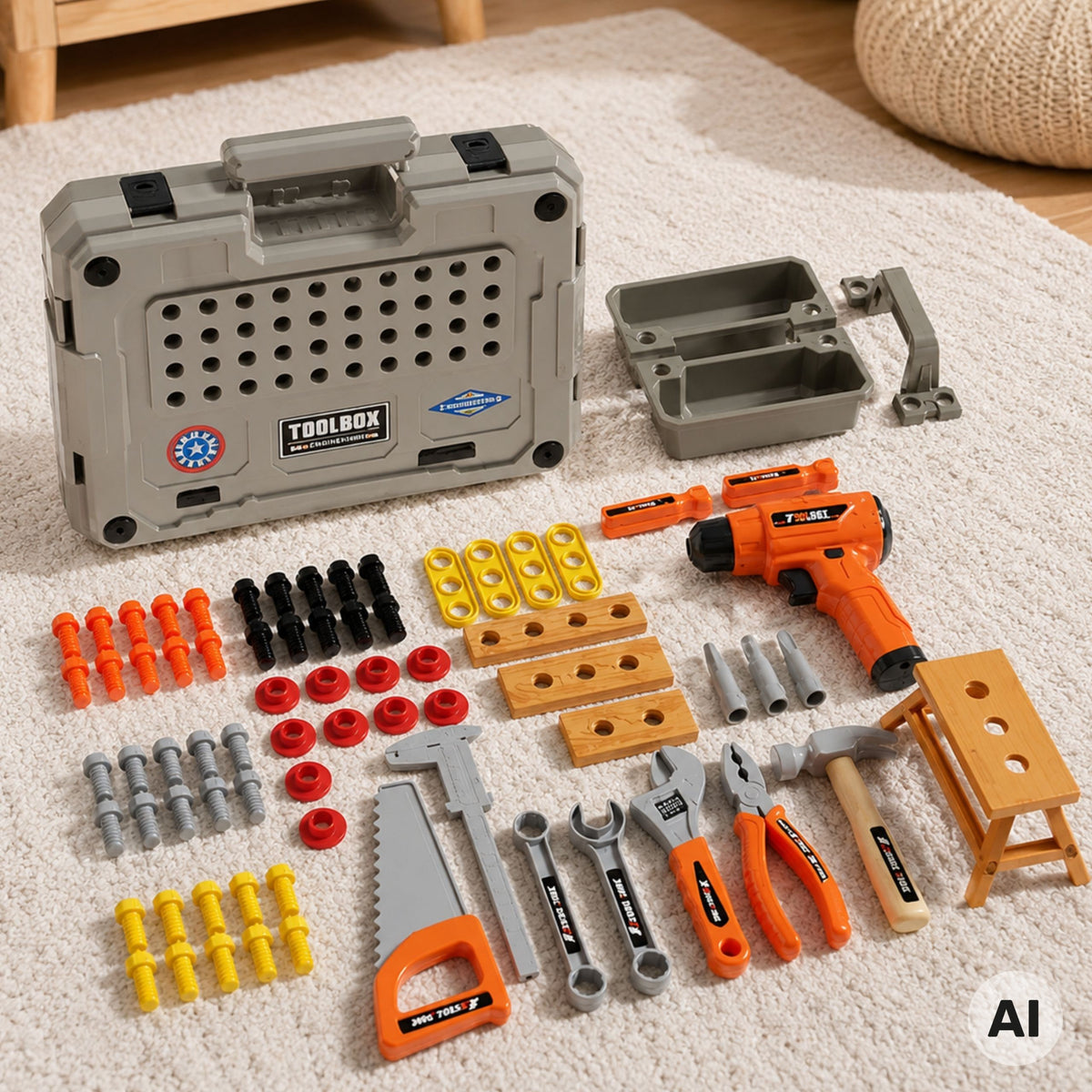 Woopie toy tool case – perforated tool board