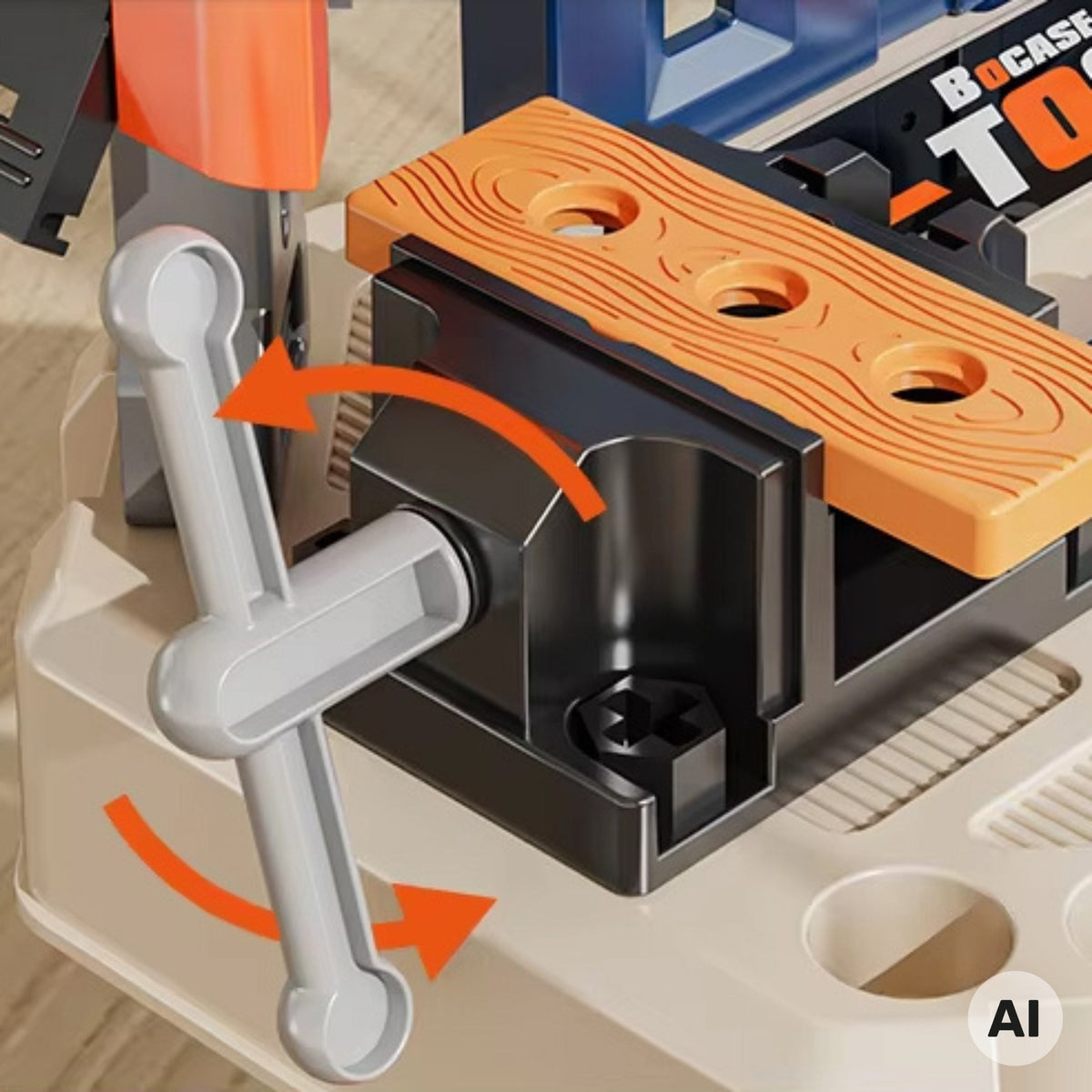 Woopie 2-in-1 workbench – drill with light and sound