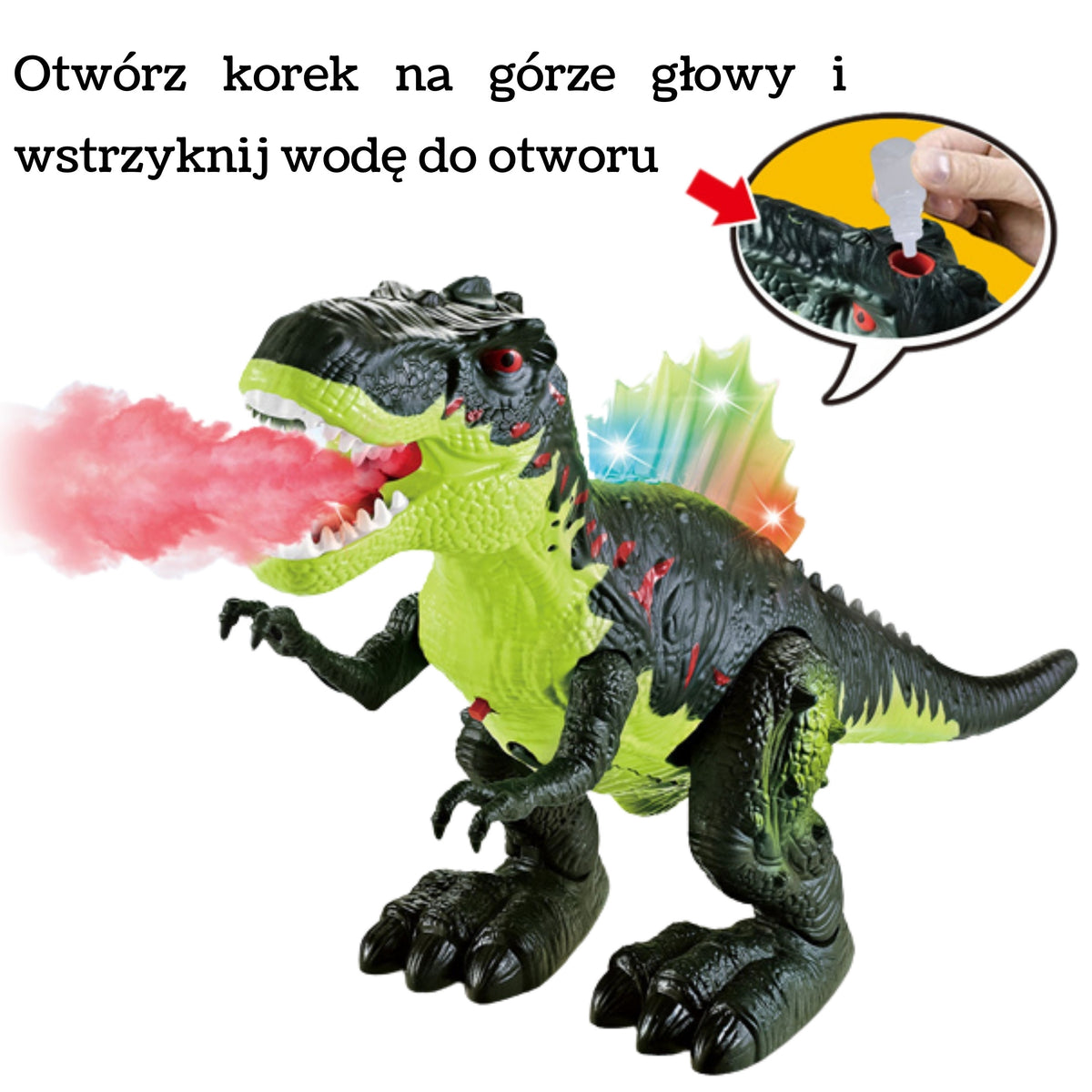 Walking T-Rex – detachable tail for easy storage