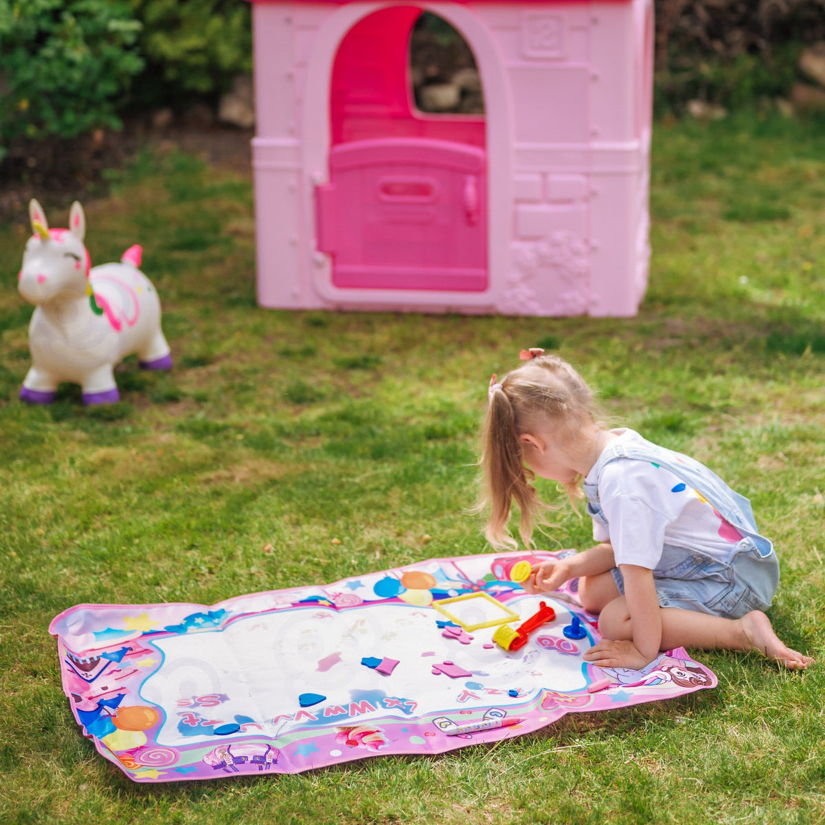 Woopie 2in1 spīdošais paklājs – ūdens marķieri un zīmogi