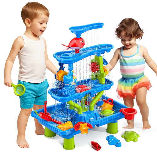 Woopie 4-in-1 XL Dolphin Water and Sand Table with Waterfall