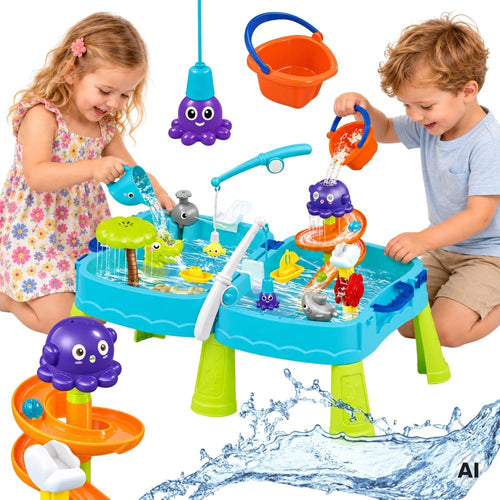Woopie 2-in-1 Water Park and Sand Table with Slide