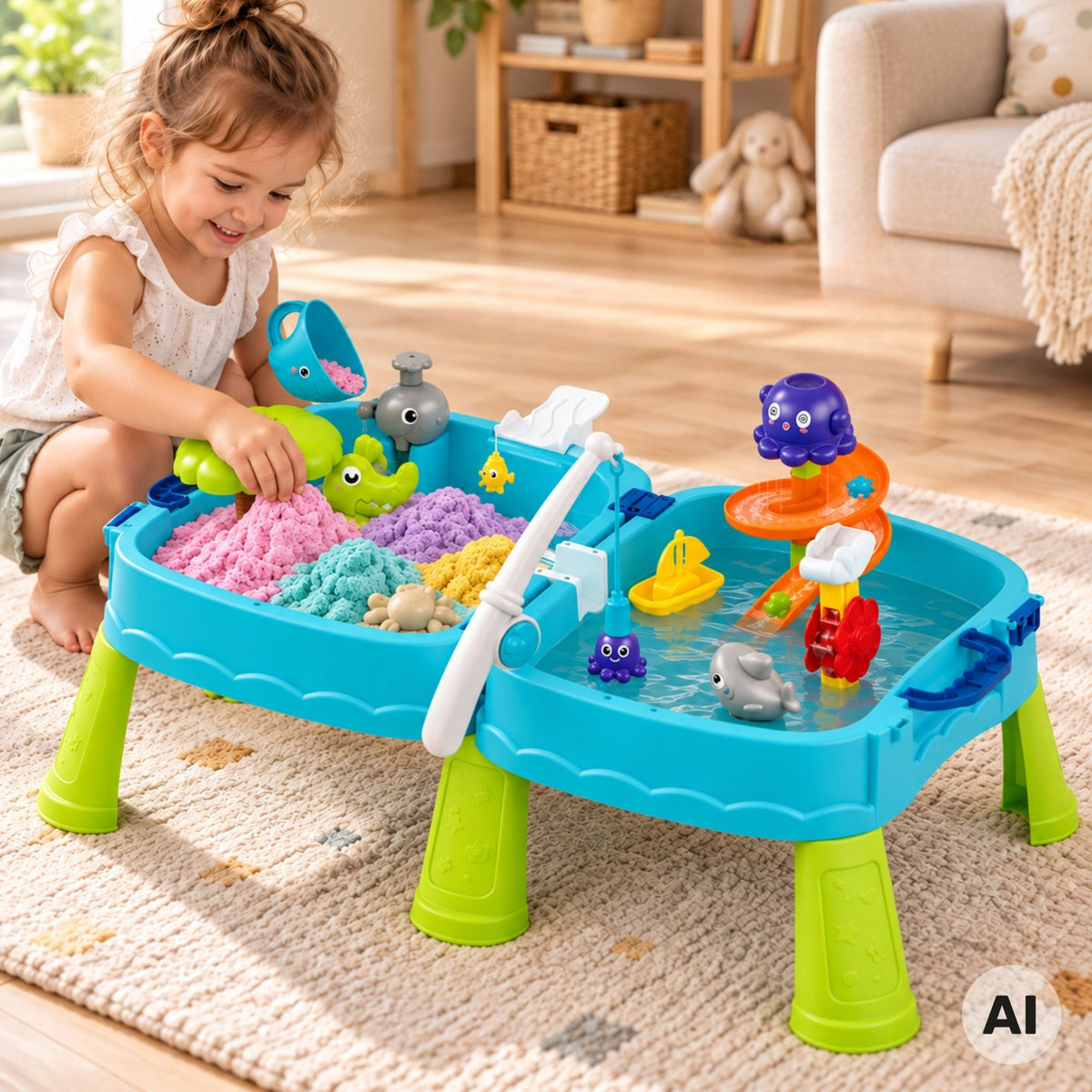 Woopie water park sand table – water slide with wheel
