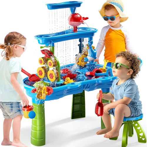 Woopie XL 3-Tier Water and Sand Table with Chair, 37 Pieces