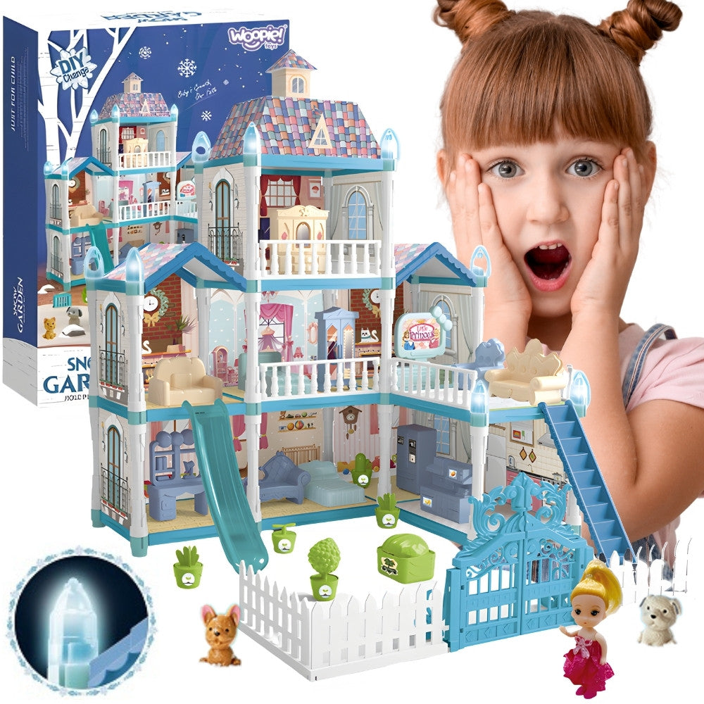 Woopie Winter Garden Dollhouse with Glow Décor, 191 pcs