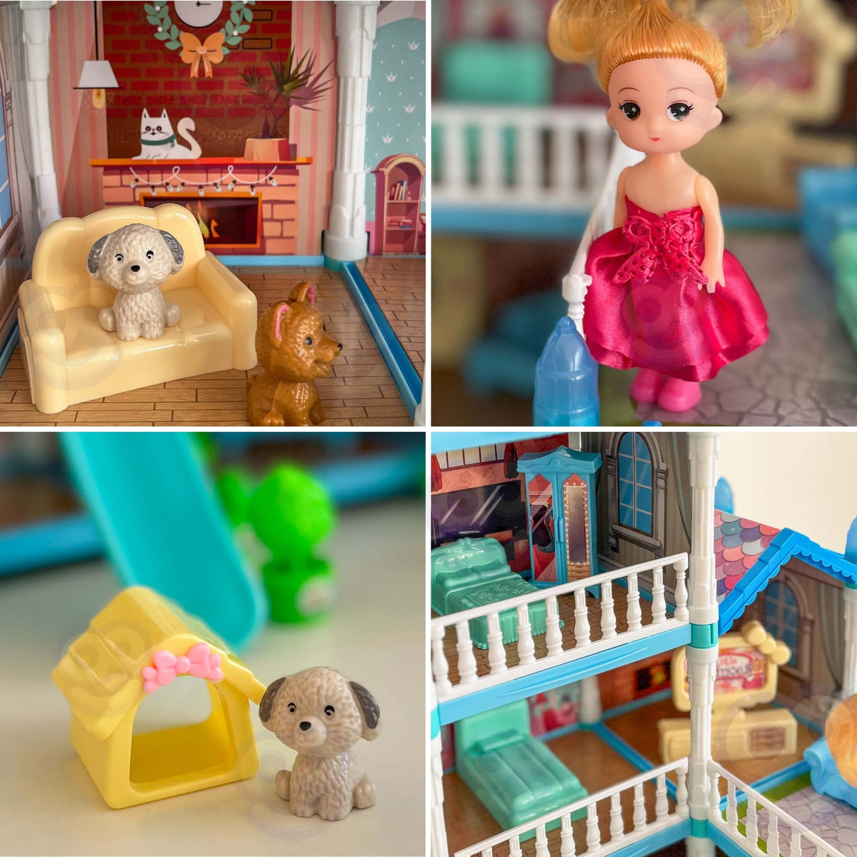 Woopie Winter Garden dollhouse – sofas, bed and dressing table
