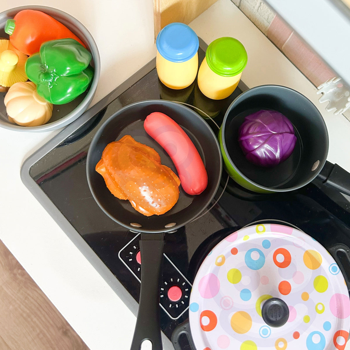 Woopie XXL chef's set – frying pan with fried eggs