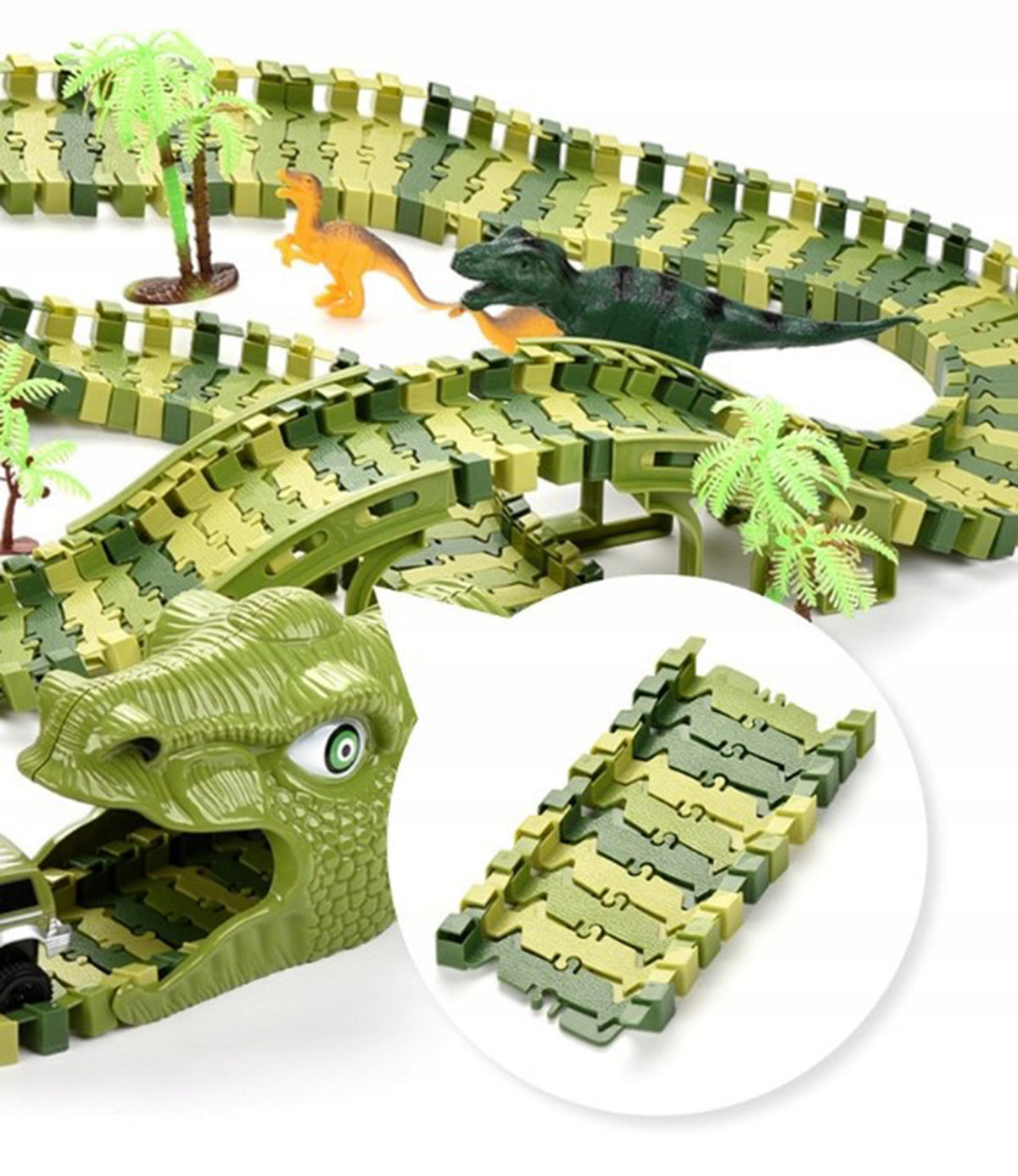Woopie XXL dinosaur car track – dinosaur figures and trees