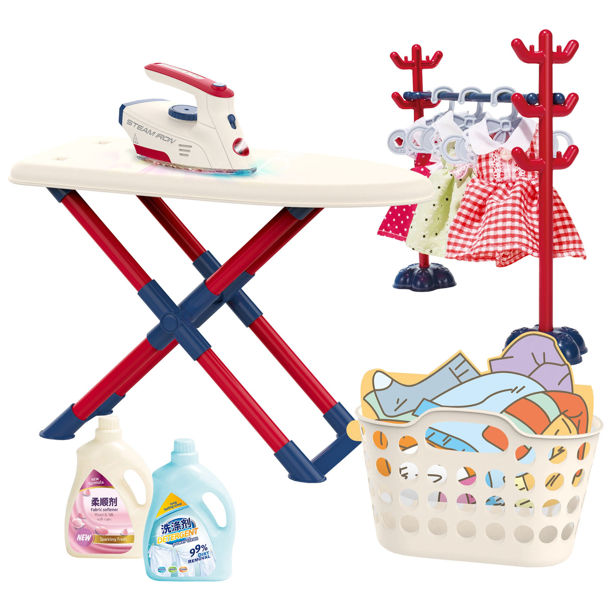 Woopie XXL Toy Ironing Set with Iron, 14 pcs